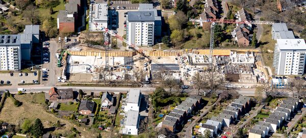 Luftbild des Neubauprojektes