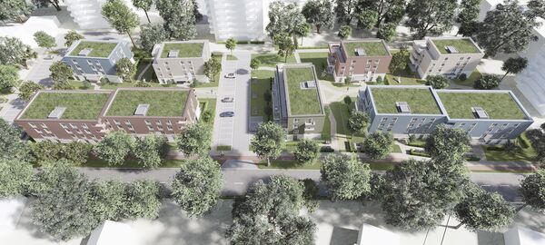 Digitale Ansicht des Bauvorhabens von Oben